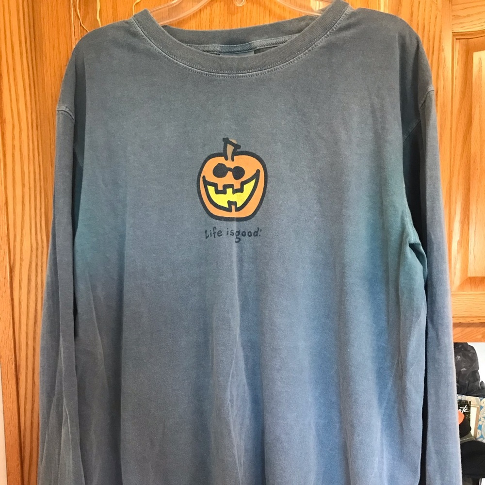 Life is Good Jack O Lantern shirt